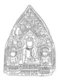 Thailand: Line drawing of Buddha amulet or 'Phra Pim', Wiang Tha Kan. Lan Na Period, 12th-14th centuries, Chiang Mai Province